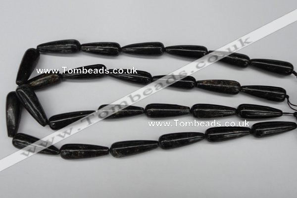 CAE24 15.5 inches 10*30mm teardrop astrophyllite beads wholesale