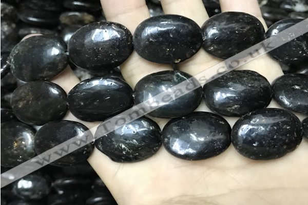 CAE302 15.5 inches 22*30mm oval astrophyllite beads wholesale