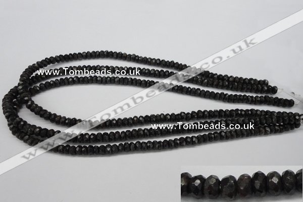 CAE31 15.5 inches 4*6mm faceted rondelle astrophyllite beads wholesale