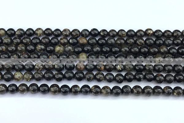 CAE310 15 inches 6mm round astrophyllite gemstone beads