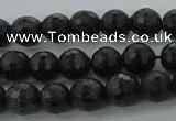 CAE35 15.5 inches 6mm faceted round astrophyllite beads wholesale