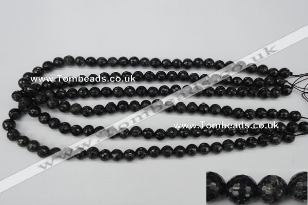 CAE36 15.5 inches 8mm faceted round astrophyllite beads wholesale