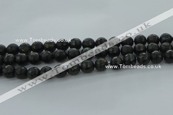 CAE38 15.5 inches 12mm faceted round astrophyllite beads wholesale