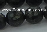 CAE41 15.5 inches 18mm faceted round astrophyllite beads wholesale