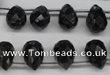 CAE43 Top-drilled 10*14mm faceted teardrop astrophyllite beads