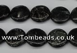 CAE46 15.5 inches 15mm flat round astrophyllite beads wholesale