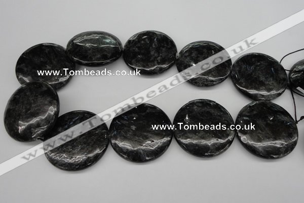 CAE52 15.5 inches 40mm flat round astrophyllite beads wholesale