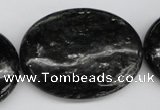 CAE63 15.5 inches 30*40mm oval astrophyllite beads wholesale