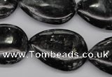 CAE70 15.5 inches 22*30mm flat teardrop astrophyllite beads wholesale