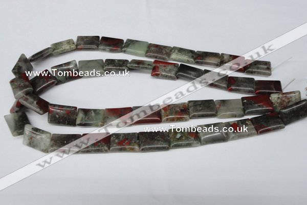 CAF01 15.5 inches 13*18mm rectangle African bloodstone beads