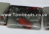 CAF03 15.5 inches 25*35mm rectangle African bloodstone beads