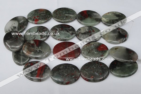 CAF04 15.5 inches 30*40mm oval African bloodstone beads