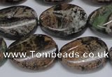 CAF137 15.5 inches 13*18mm twisted oval Africa stone beads