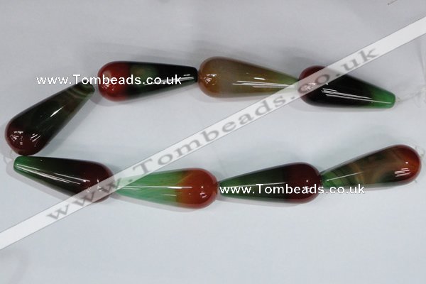 CAG1019 15.5 inches 20*50mm teardrop rainbow agate beads