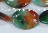 CAG1025 15.5 inches 22*30mm oval rainbow agate beads