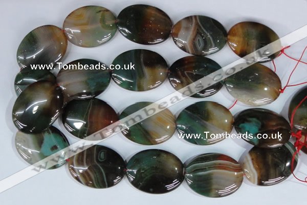 CAG1027 15.5 inches 30*40mm oval rainbow agate beads