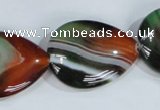 CAG1034 15.5 inches 22*30mm flat teardrop rainbow agate beads