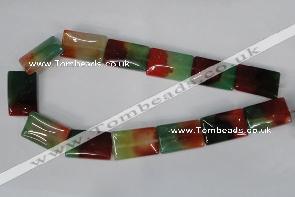 CAG1054 15.5 inches 20*30mm rectangle rainbow agate beads