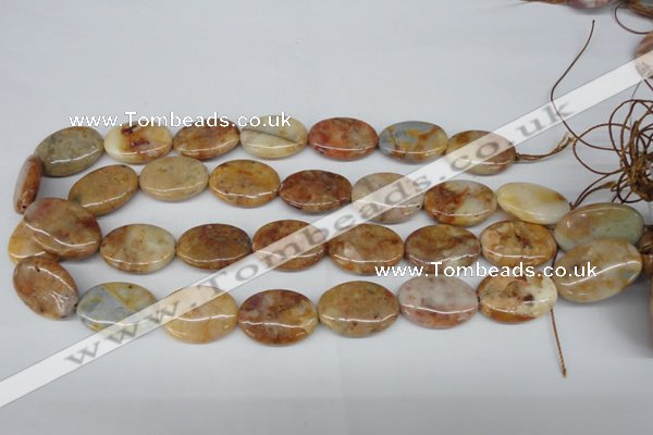 CAG1094 15.5 inches 18*25mm oval Morocco agate beads wholesale