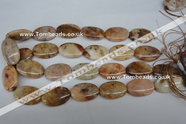 CAG1095 15.5 inches 20*30mm oval Morocco agate beads wholesale