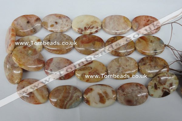 CAG1096 15.5 inches 25*35mm oval Morocco agate beads wholesale