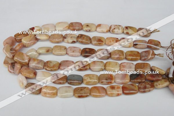 CAG1097 15.5 inches 13*18mm rectangle Morocco agate beads wholesale