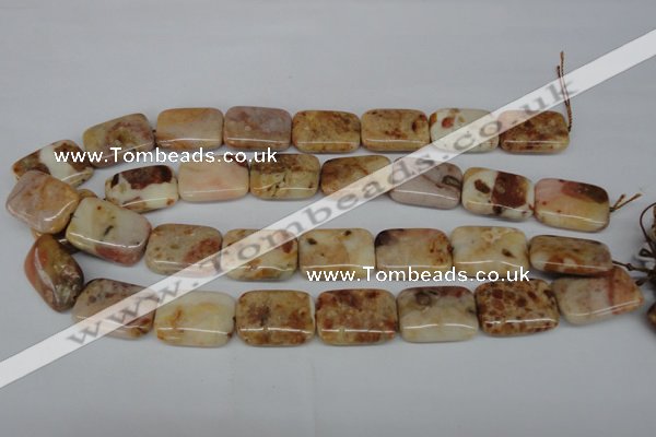 CAG1098 15.5 inches 18*25mm rectangle Morocco agate beads wholesale