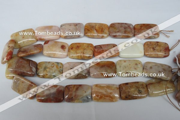 CAG1099 15.5 inches 20*30mm rectangle Morocco agate beads wholesale