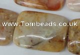 CAG1100 15.5 inches 25*35mm rectangle Morocco agate beads wholesale