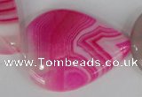 CAG1180 15.5 inches 30*40mm flat teardrop line agate gemstone beads