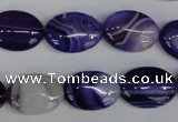 CAG1207 15.5 inches 13*18mm oval line agate gemstone beads