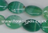 CAG1265 15.5 inches 13*18mm oval line agate gemstone beads