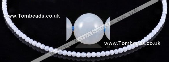 CAG127 Smooth round 3mm blue lace agate gemstone beads wholesale