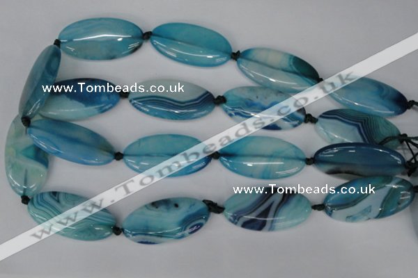 CAG1302 15.5 inches 20*38mm marquise line agate gemstone beads