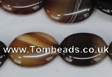 CAG1316 15.5 inches 18*25mm oval line agate gemstone beads