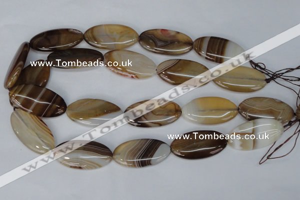 CAG1321 15.5 inches 20*38mm marquise line agate gemstone beads