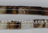 CAG1333 15.5 inches 10*14mm tube line agate gemstone beads