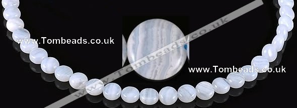 CAG134 5*8mm coin blue lace agate gemstone beads Wholesale