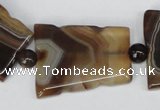 CAG1356 15.5 inches 28*35mm trapezoid line agate gemstone beads