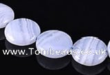 CAG136 coin shape blue lace agate 7*16mm gemstone bead Wholesale