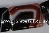 CAG1398 15.5 inches 30*40mm rectangle line agate gemstone beads