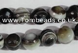 CAG1405 15.5 inches 12mm faceted round line agate gemstone beads