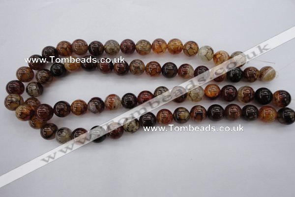 CAG1441 15.5 inches 12mm round dragon veins agate beads