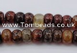 CAG1444 15.5 inches 8*12mm rondelle dragon veins agate beads