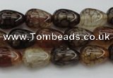 CAG1447 15.5 inches 10*14mm teardrop dragon veins agate beads