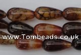 CAG1448 15.5 inches 10*20mm teardrop dragon veins agate beads