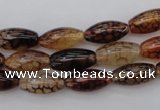 CAG1452 15.5 inches 6*16mm rice dragon veins agate beads