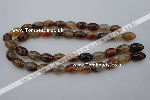 CAG1453 15.5 inches 13*18mm rice dragon veins agate beads