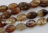 CAG1462 15.5 inches 8*12mm oval dragon veins agate beads