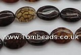 CAG1463 15.5 inches 10*14mm oval dragon veins agate beads